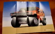 H2 Hummer 2003 Fold Out Poster Double Sided Car Sales Brochure Catalog
