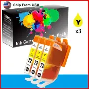 3PK PGI-72 Yellow Ink Cartridge Work With PIXMA Pro-10 PRO-10S Printer