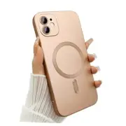 Magnetic Case for iPhone 12 Phone Case for Women, Shockproof Champagne Gold