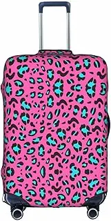 [Pvinnk] Cute Leopard Print Protective Luggage Cover Elastic Washable Suitcase Protector Travel Gear Protector, White, Medium