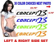 CONCEPT 23 BOAT DECAL DECALS hull SET 2 DECALS 30 PLUS COLORS TO CHOOSE FROM