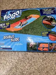 H20GO 18ft Double Lane Slip N Slide Water Slide Drench Pool Race Splash Fun NEW