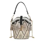 Fashion Shell Bucket Tassel Straw Beach Ladies Shoulder Messenger Bag Handbag Women's Bags & Handbags