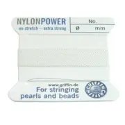 White Griffin Nylon Bead Stringing Cord #8