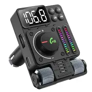 bluetooth 5.3 Car Wireless FM Transmitter Radio Adapter PD30W QC3.0 Fast Charging Car MP3 U Disk HiFi Music Player Acces