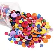 700pcs Buttons for Crafts, Assorted Size Iridescent Buttons for