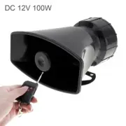 100W 12V 7 Sound Loud Car Alarm Warning Horn Siren with PA Speaker MIC System US