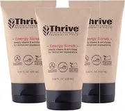 Natural Men's Face Scrub - Exfoliating Face Wash for Men Made in USA with Unique Premium Natural Ingredients for Healthier Skin - 3.38 Oz (Pack of 3)