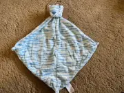 Angel Dear Blue Tiger Security Blanket Soft Plush Baby New