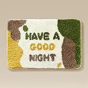 Floor Carpet XYRuiHang Funny Bath Mats Cute Greeting Indoor Door Mats Entryway Rugs Soft Fluffy Bedroom Rug Non Slip Bathroom Mat Absorbent Bathtub Mat Shower Room Outside Mat Washable(Have a Good Nig