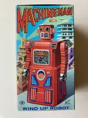 Masudaya Machine Man “The Gang of Five” Wind-Up Robot - 1997 - Made in Japan-MIB