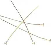 M48 Gold-Filled 24 Gauge 2" Head Pin with Cupped Peg Jewelry Component 4pc