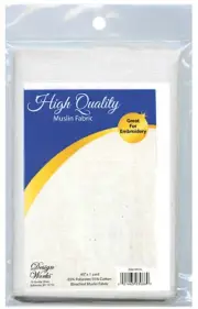 Cross Stitch ~ High Quality White Bleached Muslin Fabric 45" x 36" #DW3086