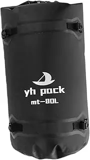 rockible Waterproof Dry Bag Large Capacity for Back Seat for Men Women Motorcycle Rear Seat Bag for Beach Fishing Camping Kayaking, Black 80L