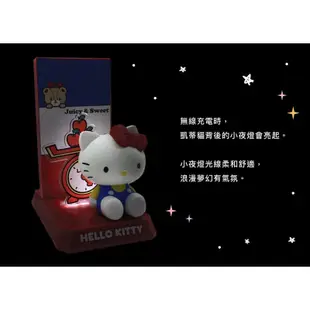 特價 Hello Kitty 三麗鷗 凱蒂貓 小夜燈無線充電座 三麗鷗 正版 無線 手機支架 無線充支架 充電盤 夜燈