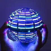 Flying Orb Ball Toys,Hand Controlled Boomerang Hover Ball,Hover Ball Boomerang Fly Fidget Spinner,Hover Ball Cosmic Globe Ball with LED，Gift for 7 8 9 10 11 12+ Years Old Boy Girls (Blue)
