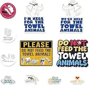 Cruise Magnets for Door Decoration Magnets Set - 11 PCS Extra-Large Fun Towel Animal Themed Magnetic Decorations for Cruise Ship Rooms