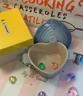 LE CREUSET COASTAL BLUE MINI COCOTTE D'AMOUR PETITE HEART CASSEROLE RAMEKIN RARE