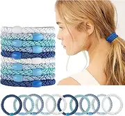 Elastic Hair Bobbles Girls, Braided No Pull or Damage Ponytail Holder, No Metal Elastic Hair Bands for Women and Girls, Thick and Curly Hair (Pack of 20)