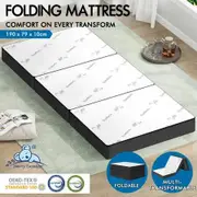 STARRY EUCALYPT Folding Mattress Mesh Bamboo Fabric Foldable Lounge Single