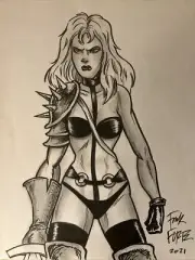 Taarna From Heavy Metal Magazine Comics Original Art drawing By Frank Forte