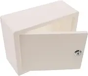 HOMSFOU Box Plastic Storage Cabinet Home Pen Holder Desk Pen Holder Accessories Pen Holder Propagation Jars Pendant Storage Pen Holder Storage Ornaments Book Pen Holder Money Safe White Pp