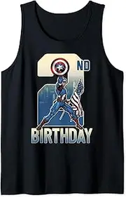 [Marvel] Captain America 2nd Birthday Action Portrait Tank Top