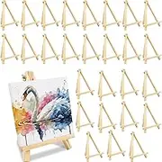 28 Pack 9 Inch Wood Easels Wooden Easel Stand for Painting Canvases Tabletop Easels Art Craft Painting Easel Stand for Kids Adult Arts Crafts Painting
