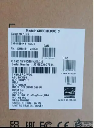 華碩Chromebox3小電腦主機CN65小主機