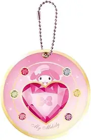 Tees Factory Sanrio Characters Compact Acrylic Mirror, Magical Jewelry/My Melody H 2.8 x W 2.8 x D 0.2 inches (70 x 70 x 5 mm), SR-5537969MM