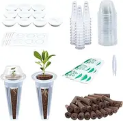 Asrjkie 161Pcs Seed Pods Kit, Hydroponic Growing Anything Kit, Plant Grow Sponges, Garden Accessories for Hydroponic Growing System, Seed Starter Pod Replacement Root Growth Sponges