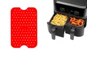 Basket Air Fryer Liners Reusable Silicone Non-Stick Air Fryer Liners-Red