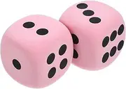 Vaguelly 2pcs EVA Dices Children Game Dice Toy Large Foam Dices Number Dots Jumbo Dice 6 Sided Dice Cube Rounded Corner Dices for Game Nights Learning Sessions