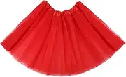 [Yolev] 1 Pack Adult Tulle Tutu Skirt Women's Vintage Tulle Bubble Tutu Skirt Prom Party Skirt Elastic 3 Layer for Women and Teens