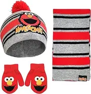 [Sesame Street] Boys Sxfb4665az1-m Cold Weather Hat Age 2-4 Grey/Red