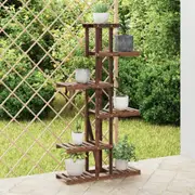 Flower Stand Storage Rack Display Shelf Garden Patio Solid Wood Fir vidaXL