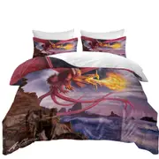 Cool Art Scary Fire Dragon Quilt Cover