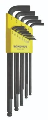 Bondhus 13 pc Ball End SAE Standard Inch Hex L Wrench Set .050 - 3/8in USA 10937