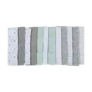 12 Pack Baby Shower Designer Face Washers Hand Towels Cotton Gift Collection