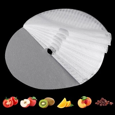 8 Pcs 13 Inch Round Silicone Dehydrator Sheets Non Stick Silicone Mesh Mats