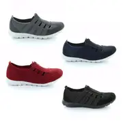 Ladies Shoes CC Resorts Christine Zip Front Casual Elastic Lightweight
