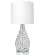 Lalia Home Elipse Crystal Pinned Decorative Gourd Accent Table Lamp
