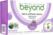 Beyond Fabric Softener Sheets (80 sheets) - Lavender Scent - Eco-Friendly Plant-Based Dryer Sheets. Removes Static Cling. Recyclable Packaging.