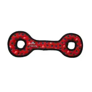 Tuffy Ultimate Tug O-War Interactive Play Dog Squeaker Toy Red Paws