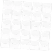 HOMSFOU 50pcs Transparent PVC Coin Holders with Pocket Design Individual Coin Storage Sleeves for Collectors Clear Protectors Jewelry Badges and More