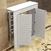 YUGXTH Radiator Cover Cabinet Shelf, Heating Cabinet Shelf Bathroom Floor Cabinet, Modern Radiator Cover Grill Shelf Cabinet, Living Room Furniture Decor(L50xH70xW15cm)