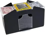 Eacam 4 Decks Automatic Card Shuffler Automatic Playing Cards Shuffler Mixer Games Poker Sorter Machine Dispenser for Travel Home Festivals Xmas Party Battery Operated
