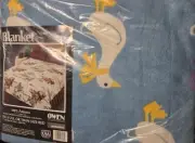 Vintage NEW Goose Blanket Yukon Owen Full Or Twin Sized Geese Wearing Scarfs