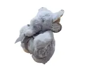 Silver One NWT Elephant Plush Security Blanket Lovey Gray White Star Tan Cream