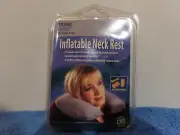 Travel Smart Inflatable Gray Neck Rest (F-9)Bin
